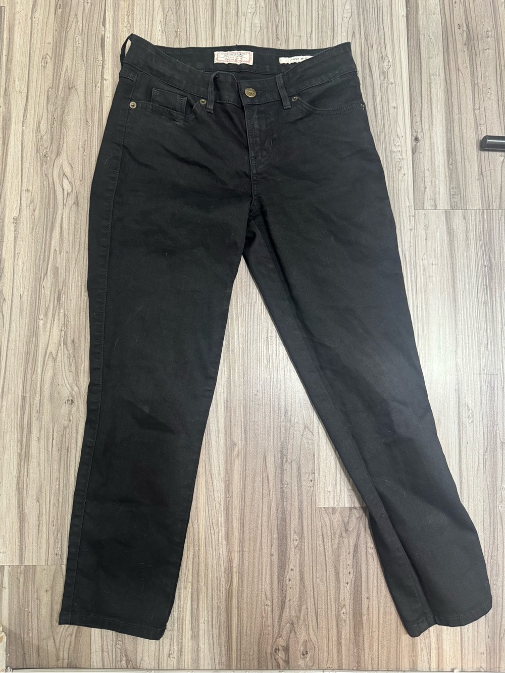 #6 Guess Crop Mid Black Jeans Women’s Size 27 24.5” Inseam